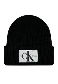 Calvin Klein Jeans Czapka Monogram Beanie Wl K50K506242 Czarny. Kolor: czarny. Materiał: materiał #1