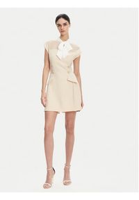 Imperial Sukienka koktajlowa AFJJJKP Écru Regular Fit. Materiał: syntetyk. Styl: wizytowy #4