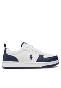 Polo Ralph Lauren Sneakersy RL00600111 J Biały. Kolor: biały. Materiał: skóra