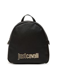 Just Cavalli Plecak 78RA4BBD ZS766 Czarny. Kolor: czarny. Materiał: skóra