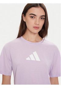 Adidas - adidas Koszulka techniczna Train Essentials Big Logo JY2183 Fioletowy Regular Fit. Kolor: fioletowy. Materiał: syntetyk