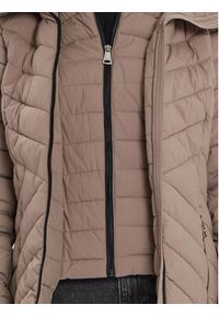 DKNY Płaszcz zimowy DLEMPN46 Beżowy Slim Fit. Kolor: beżowy. Materiał: syntetyk. Sezon: zima #6