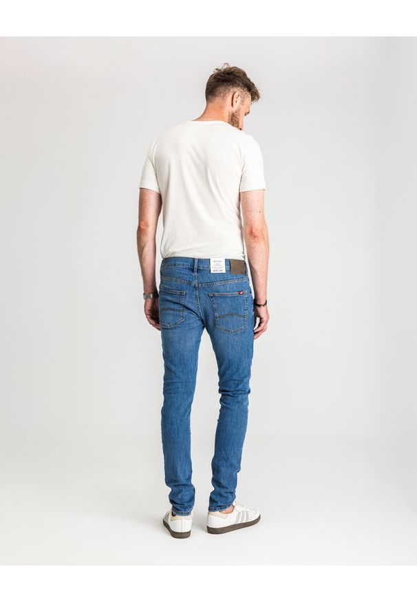 Męskie Spodnie Jeansowe Mustang Style Frisco Skinny Denim Blue 1017117 5000 682