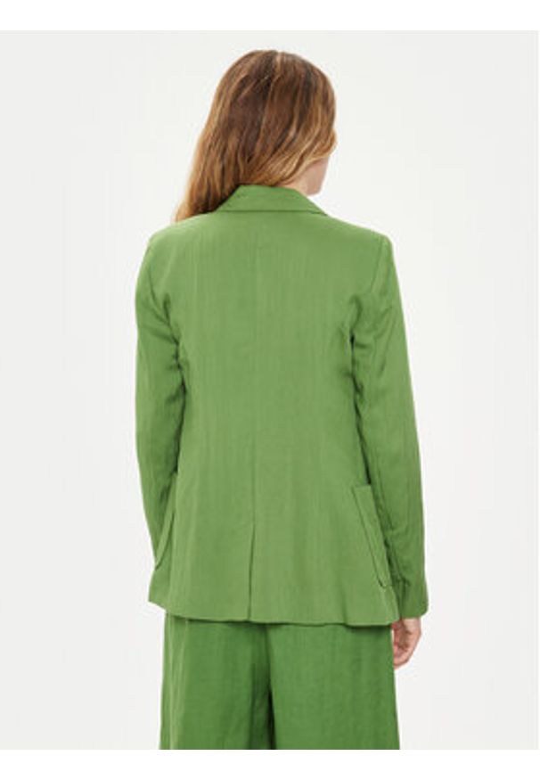 United Colors of Benetton - United Colors Of Benetton Marynarka 27OZDW025 Zielony Regular Fit. Kolor: zielony. Materiał: lyocell