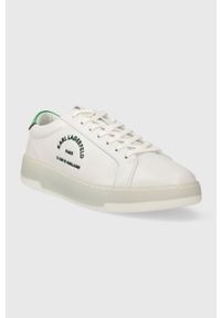 Karl Lagerfeld sneakersy skórzane KOURT III kolor biały KL51538. Nosek buta: okrągły. Kolor: biały. Materiał: skóra #4