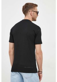 Karl Lagerfeld t-shirt bawełniany kolor czarny z nadrukiem. Kolor: czarny. Materiał: bawełna. Wzór: nadruk. Styl: klasyczny #4