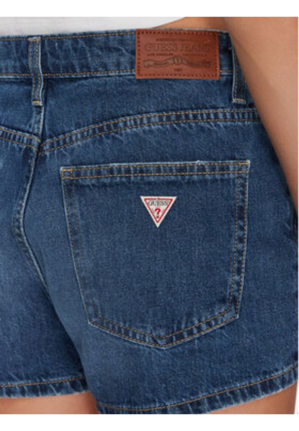 Guess Szorty jeansowe W5GD0Y D5O11 Granatowy Regular Fit. Kolor: niebieski. Materiał: bawełna