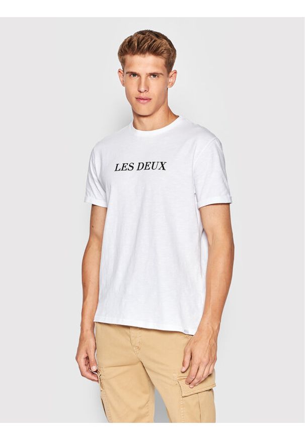 Les Deux T-Shirt LDM101099 Biały Regular Fit. Kolor: biały. Materiał: bawełna