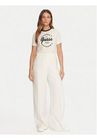 Guess T-Shirt V5BI03 J1314 Beżowy Slim Fit. Kolor: beżowy. Materiał: bawełna #5