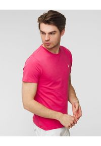 Polo Ralph Lauren - T-shirt POLO RALPH LAUREN. Okazja: na co dzień. Typ kołnierza: polo. Kolor: różowy. Materiał: bawełna, materiał. Wzór: aplikacja. Styl: casual, klasyczny