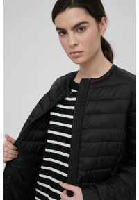 Lauren Ralph Lauren kurtka damska kolor czarny przejściowa. Kolor: czarny. Materiał: poliester, materiał. Wzór: gładki