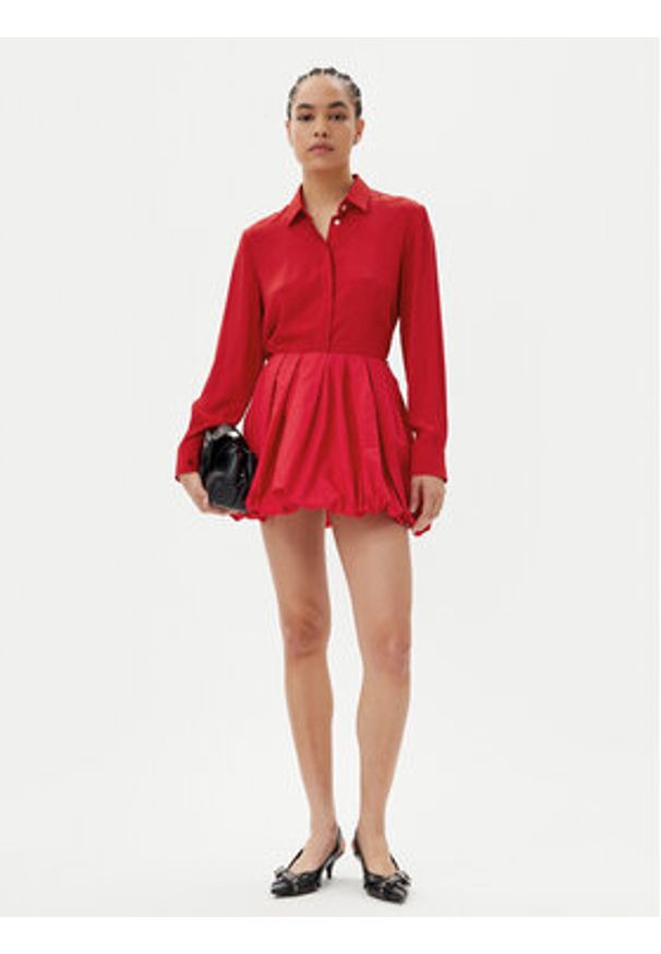 Pinko - PINKO Spódnica mini Cadric 105183 A2LD Czerwony Regular Fit. Kolor: czerwony. Materiał: bawełna