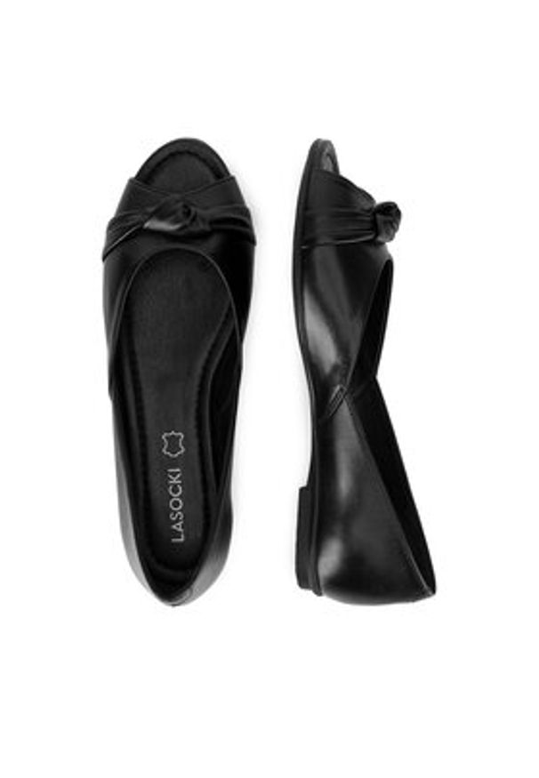 Lasocki Baleriny WI23-SORANO-11 Czarny. Kolor: czarny. Materiał: skóra