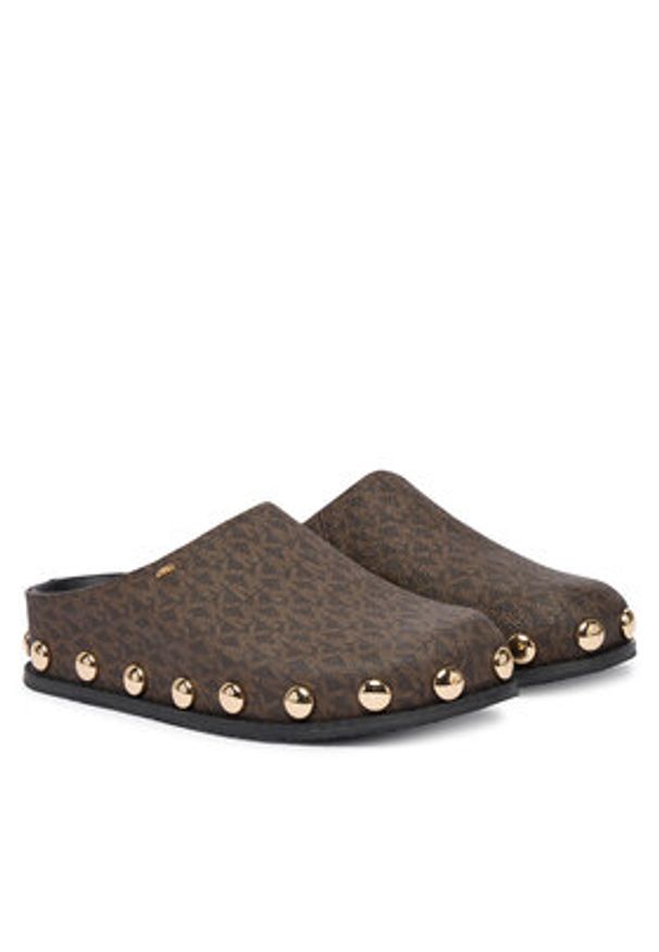 MICHAEL Michael Kors Klapki 40R6HLFP1B Brązowy. Kolor: brązowy. Materiał: skóra