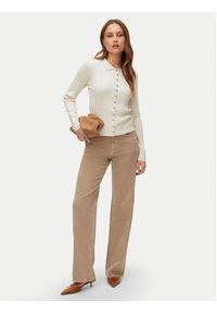 Vero Moda Jeansy Tessa 10288257 Beżowy Wide Leg. Kolor: beżowy #3