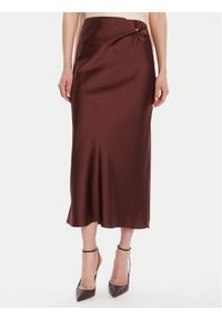 Rinascimento Spódnica midi CFC0125416003 Brązowy Regular Fit. Kolor: brązowy. Materiał: syntetyk