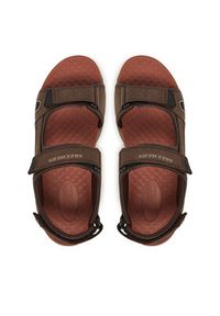 skechers - Skechers Sandały Tresmen-Hirano 204106/CHOC Brązowy. Kolor: brązowy. Materiał: skóra