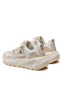 TOMMY HILFIGER - Tommy Hilfiger Sneakersy Fashion Chunky Runner Stripes FW0FW07674 Beżowy. Kolor: beżowy