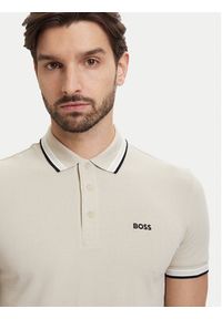 BOSS Polo Paddy 50469055 Beżowy jasny Regular Fit. Typ kołnierza: polo. Kolor: beżowy. Materiał: bawełna #3