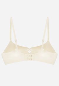 Renee - Jasnobeżowy Biustonosz o Gładkim Wykończeniu z Imitacją Wiązania Azisene. Kolor: beżowy. Materiał: koronka. Wzór: gładki #2