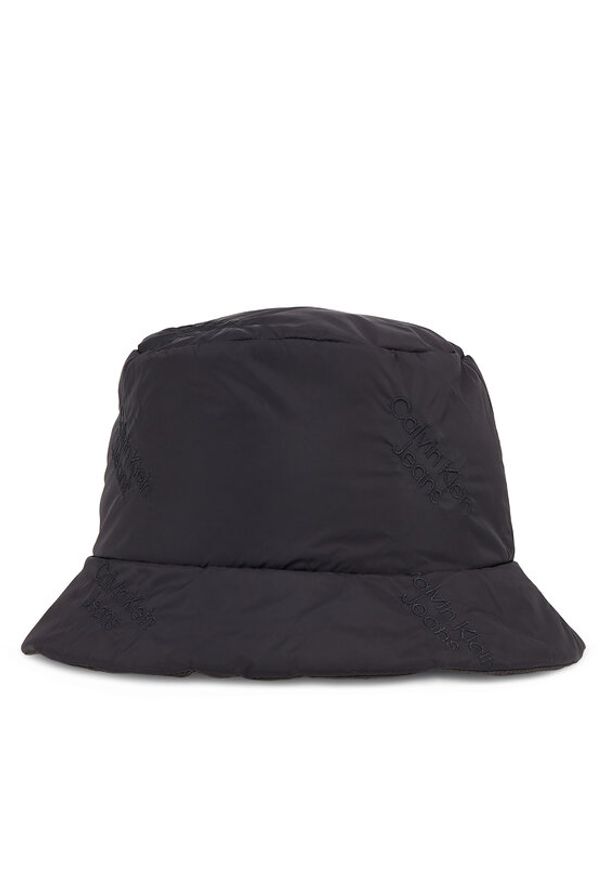 Calvin Klein Jeans Kapelusz Puffy Aop Bucket Hat K60K611261 Czarny. Kolor: czarny. Materiał: syntetyk