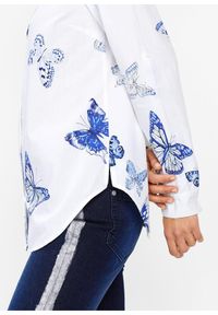 bonprix - Bluzka z wiskozy z nadrukiem. Kolor: biały. Materiał: wiskoza. Długość: długie. Wzór: nadruk. Styl: elegancki #2