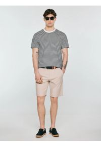 Big-Star - Szorty męskie chinosy jasnobeżowe Rossino 800. Okazja: na co dzień. Kolor: beżowy. Materiał: elastan, bawełna, tkanina. Sezon: lato. Styl: elegancki, klasyczny, casual #2