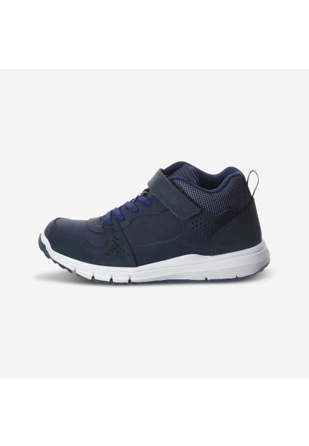 Decathlon - Buty sportowe dla dzieci Newfeel Protect 560 skórzane. Zapięcie: rzepy. Kolor: niebieski. Materiał: skóra. Szerokość cholewki: normalna. Sport: turystyka piesza