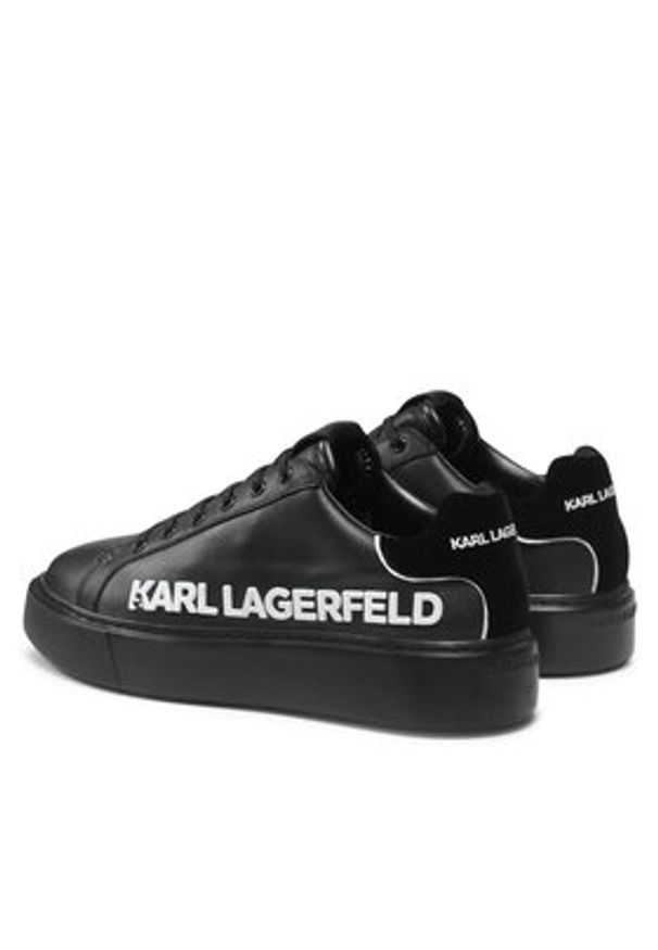 Karl Lagerfeld - KARL LAGERFELD Sneakersy KL62210 00X Czarny. Kolor: czarny. Materiał: skóra