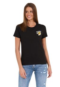 Kenzo - KENZO Czarny damski t-shirt WITH 'TIGER VARSITY' PRINT, Rozmiar XS. Kolor: czarny. Wzór: nadruk #4
