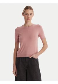 Weekend Max Mara T-Shirt Gabarra 2615361081 Różowy Slim Fit. Kolor: różowy. Materiał: jedwab, bawełna #1