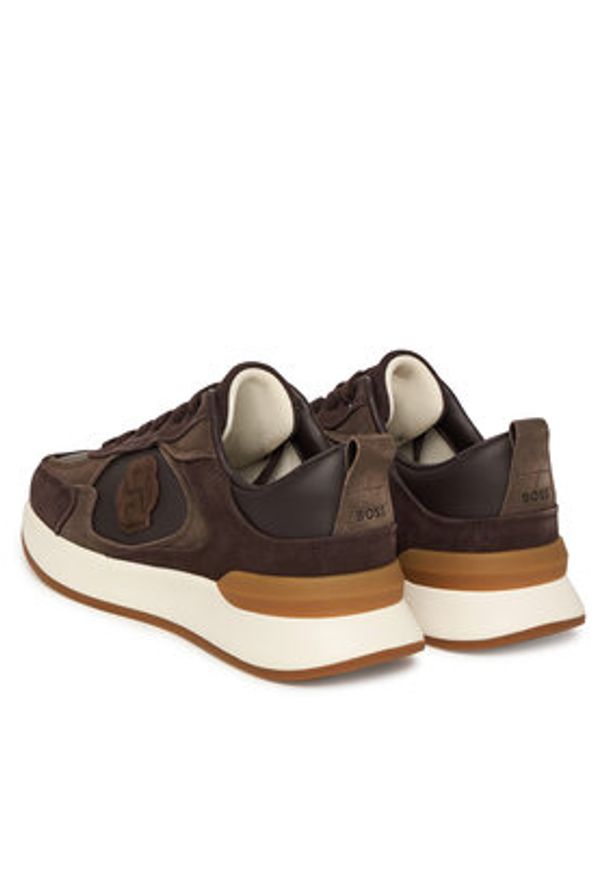 BOSS Sneakersy B Icon 50557824 Fioletowy. Kolor: fioletowy. Materiał: zamsz, skóra