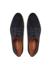 TOMMY HILFIGER - Tommy Hilfiger Półbuty Hilfiger Thunit Suede Shoe FM0FM05377 Granatowy. Kolor: niebieski. Materiał: zamsz, skóra