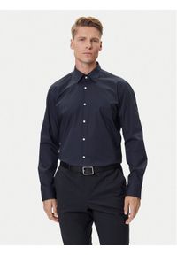 BOSS Koszula H-Joe 50549923 Granatowy Regular Fit. Kolor: niebieski. Materiał: bawełna
