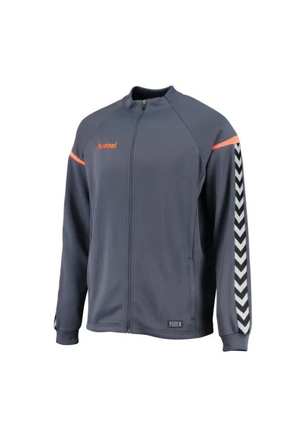 Bluza sportowa Hummel Authentic Charge Poly Zip Jacket. Kolor: wielokolorowy, niebieski, pomarańczowy, szary