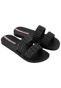 Klapki damskie Ipanema Renda Ii. Kolor: czarny. Materiał: materiał, guma, syntetyk