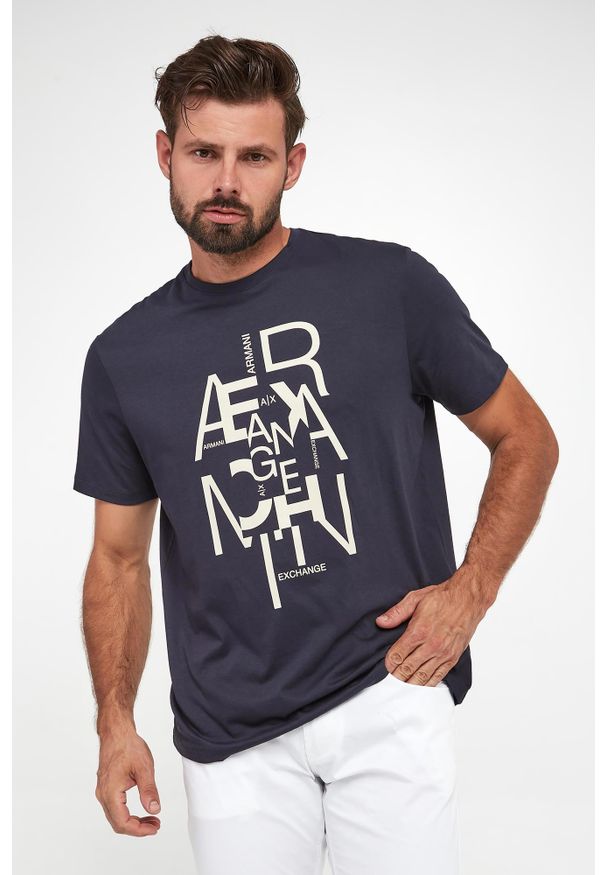 Armani Exchange - T-shirt męski z logo ARMANI EXCHANGE