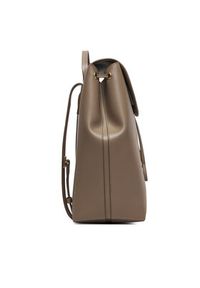 Calvin Klein Plecak Foil Logo Large Flap Backpack LV04F3505G Brązowy. Kolor: brązowy. Materiał: skóra #3