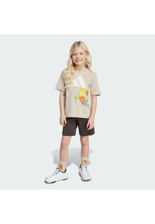 Adidas - ZestawThe Simpsons Tee Set Kids. Okazja: na uczelnię. Kolor: beżowy. Materiał: dresówka. Styl: sportowy