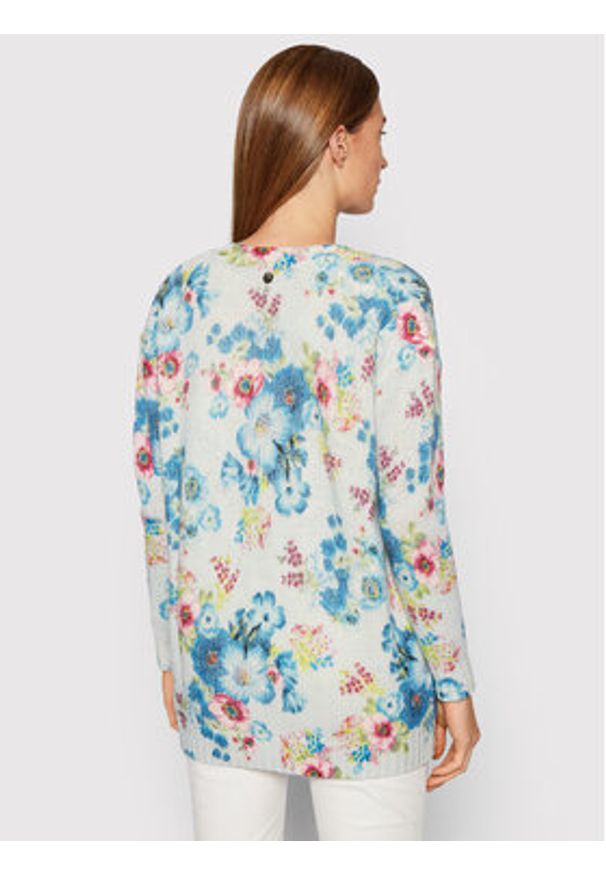 Blugirl Blumarine Kardigan RH1104-MAB00 Niebieski Regular Fit. Kolor: niebieski. Materiał: wełna