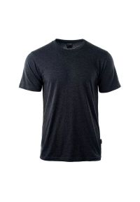 Hi-tec - Koszulka męska Hi-Tec Plain - ciemnoszara, Rozmiar M. Kolor: szary. Materiał: bawełna, materiał. Wzór: jednolity #1