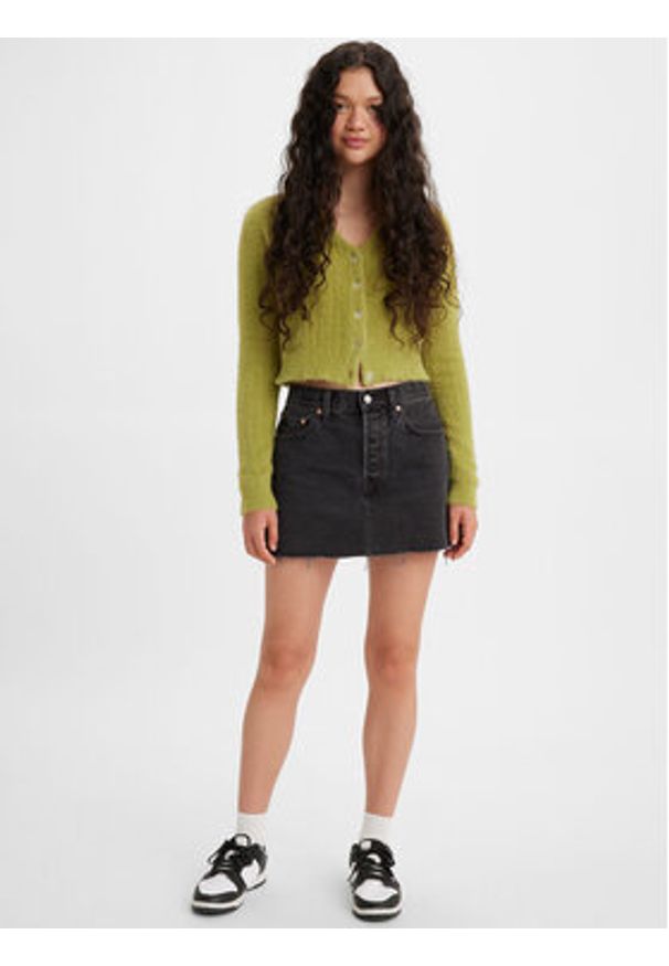 Levi's® Spódnica jeansowa Icon A46940000 Czarny Loose Fit. Kolor: czarny. Materiał: bawełna, jeans