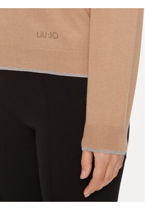 Liu Jo Sweter MF3392 MS49I Brązowy Regular Fit. Kolor: brązowy. Materiał: wiskoza
