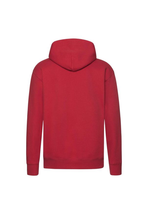 FRUIT OF THE LOOM - Męska Bluza Z Kapturem Premium. Typ kołnierza: kaptur. Kolor: czerwony
