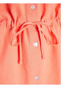 JJXX Sukienka koszulowa Sana 12249747 Pomarańczowy Relaxed Fit. Kolor: pomarańczowy. Materiał: bawełna. Typ sukienki: koszulowe #7