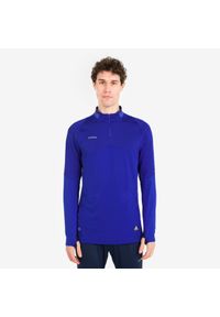 KIPSTA - Bluza piłkarska Kipsta CLR półsuwak. Kolor: niebieski. Materiał: skóra, materiał. Sport: piłka nożna