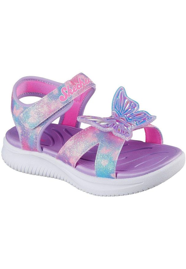 skechers - Sandały Skechers S Lights-jumpsters, Dzieci. Kolor: fioletowy. Materiał: materiał, syntetyk. Styl: sportowy