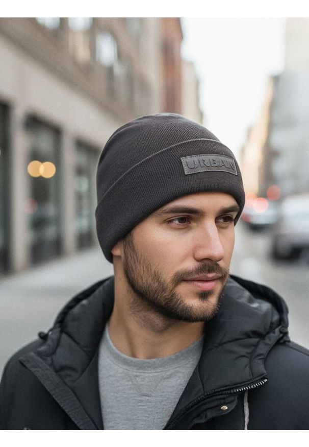 Sinsay - Czapka beanie z wiskozą - szary. Kolor: szary. Materiał: wiskoza