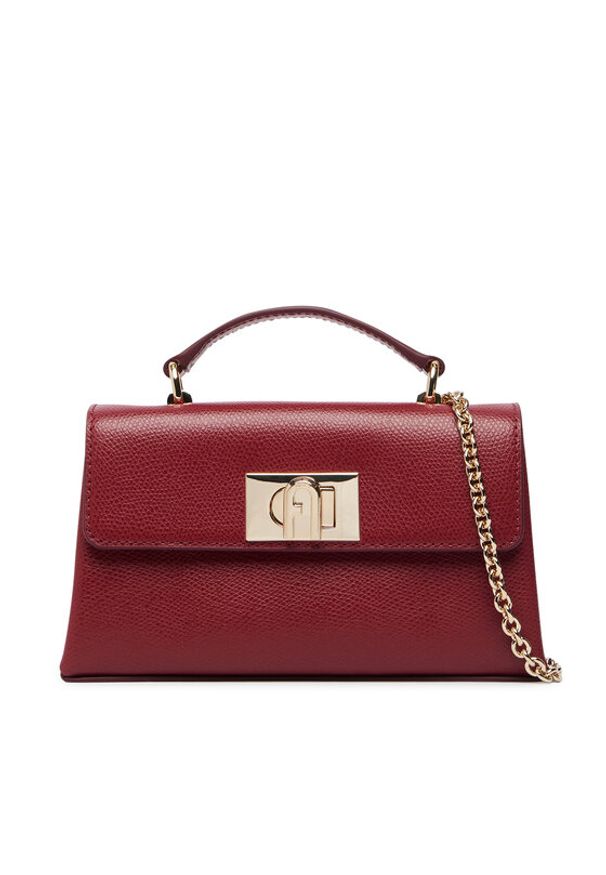 Furla Torebka 1927 Mini WE00423 ARE000 CN CGQ00 Bordowy. Kolor: czerwony. Materiał: skórzane