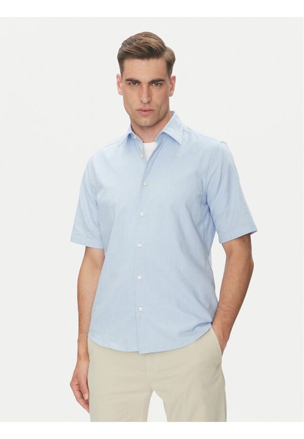 BOSS Koszula Rash_2 50537332 Błękitny Regular Fit. Kolor: niebieski. Materiał: bawełna